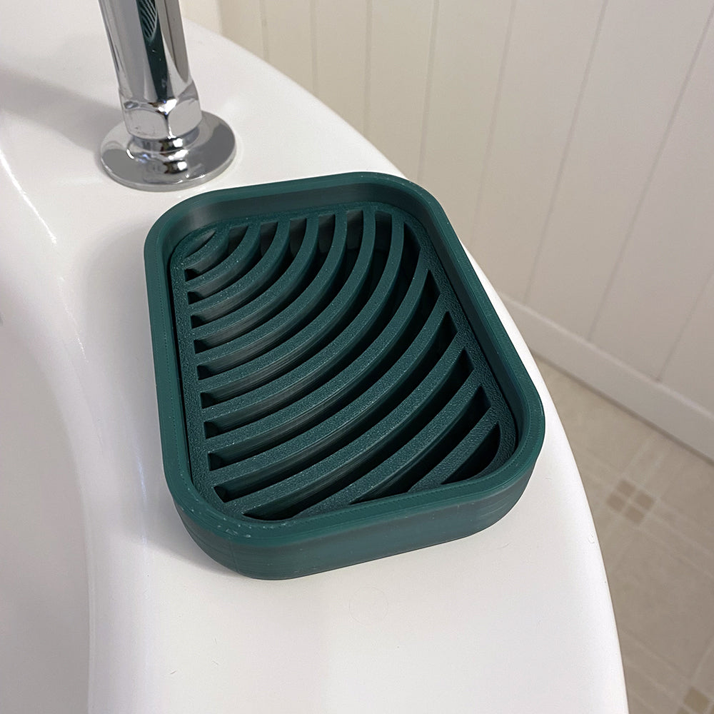 Recycled Plastic Rectangle Soap Dish (New and Improved)