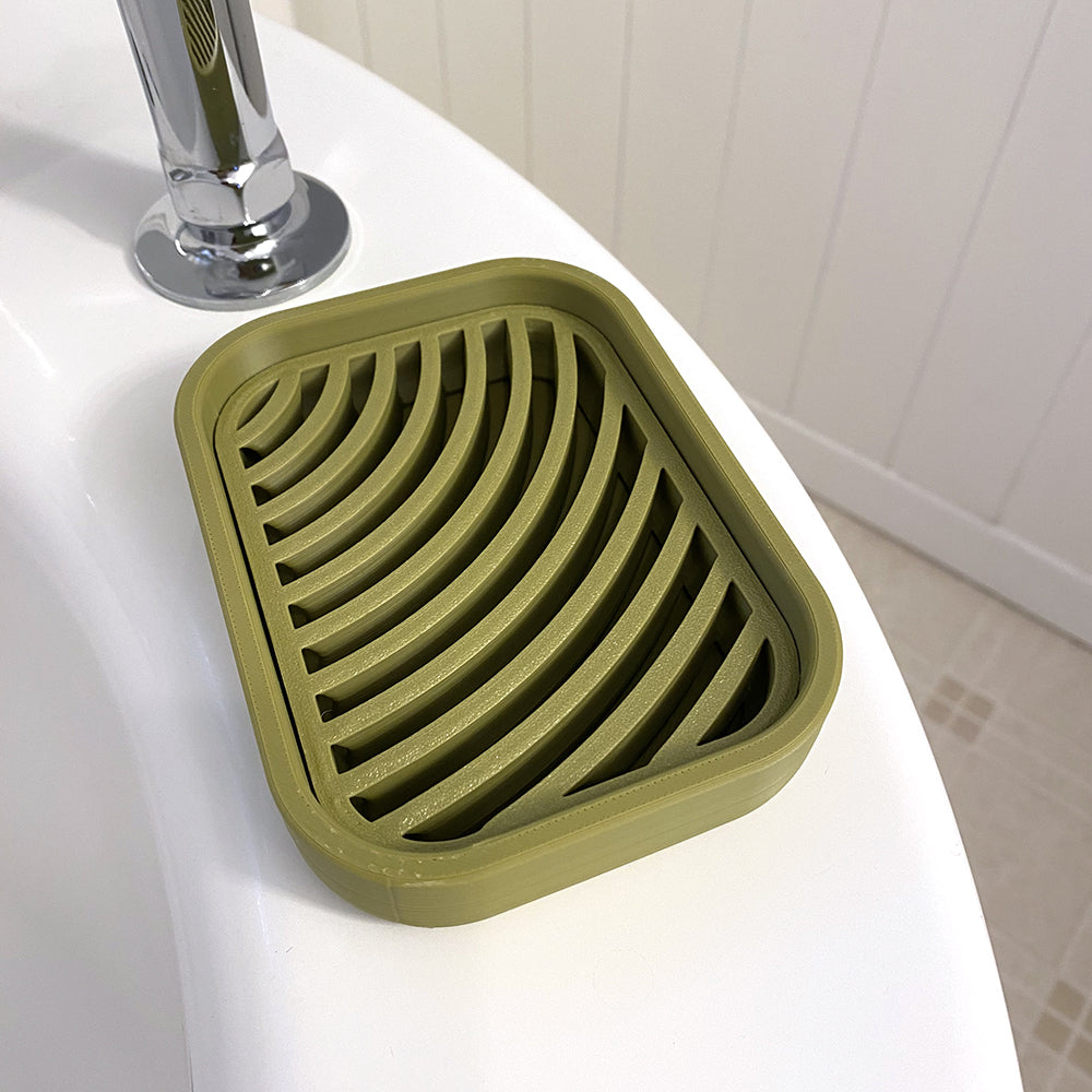 Recycled Plastic Rectangle Soap Dish (New and Improved)