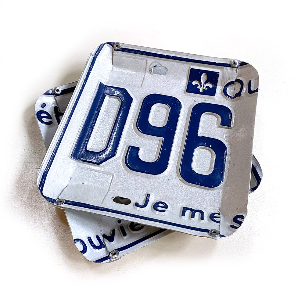 Square Recycled License Plate Tray