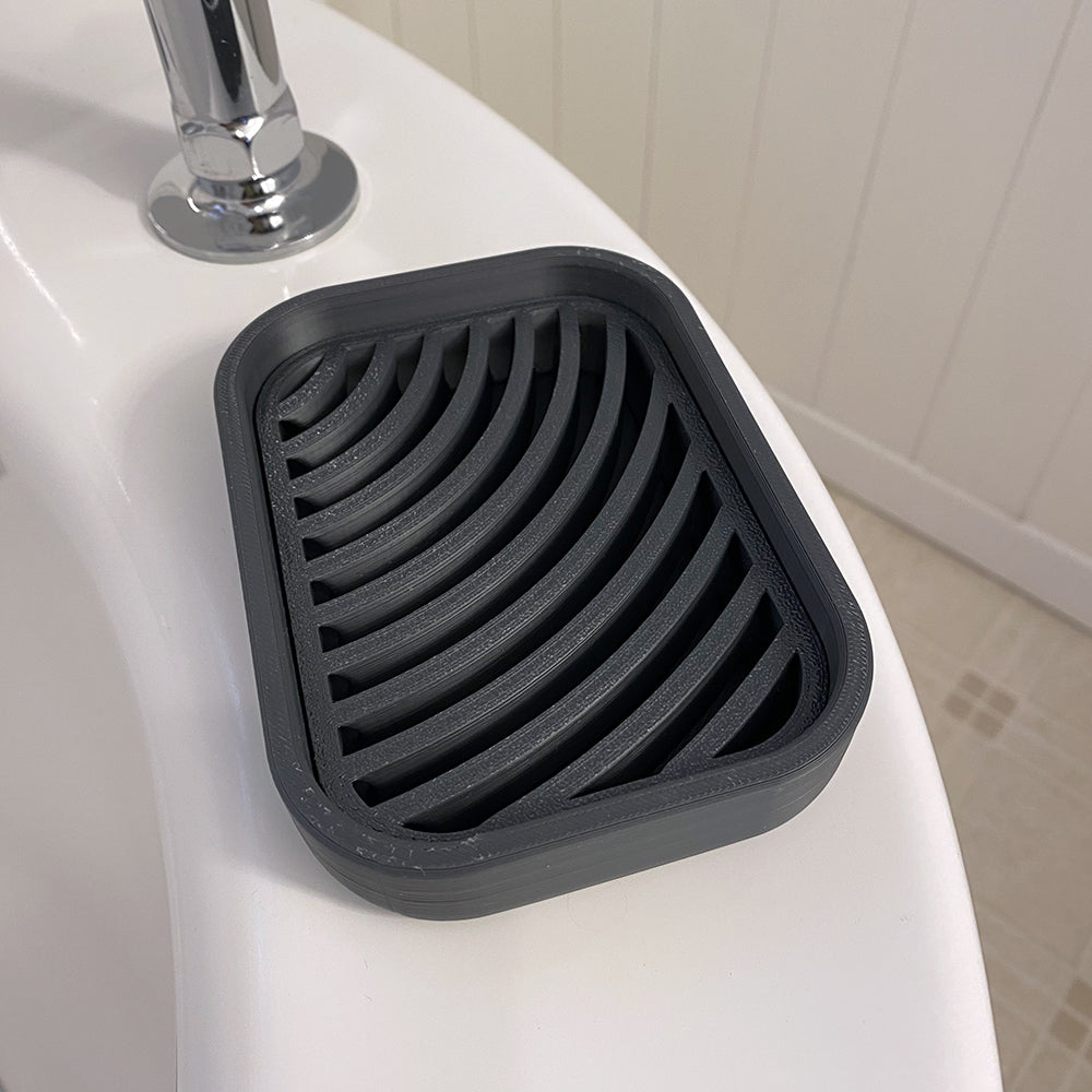 Recycled Plastic Rectangle Soap Dish (New and Improved)