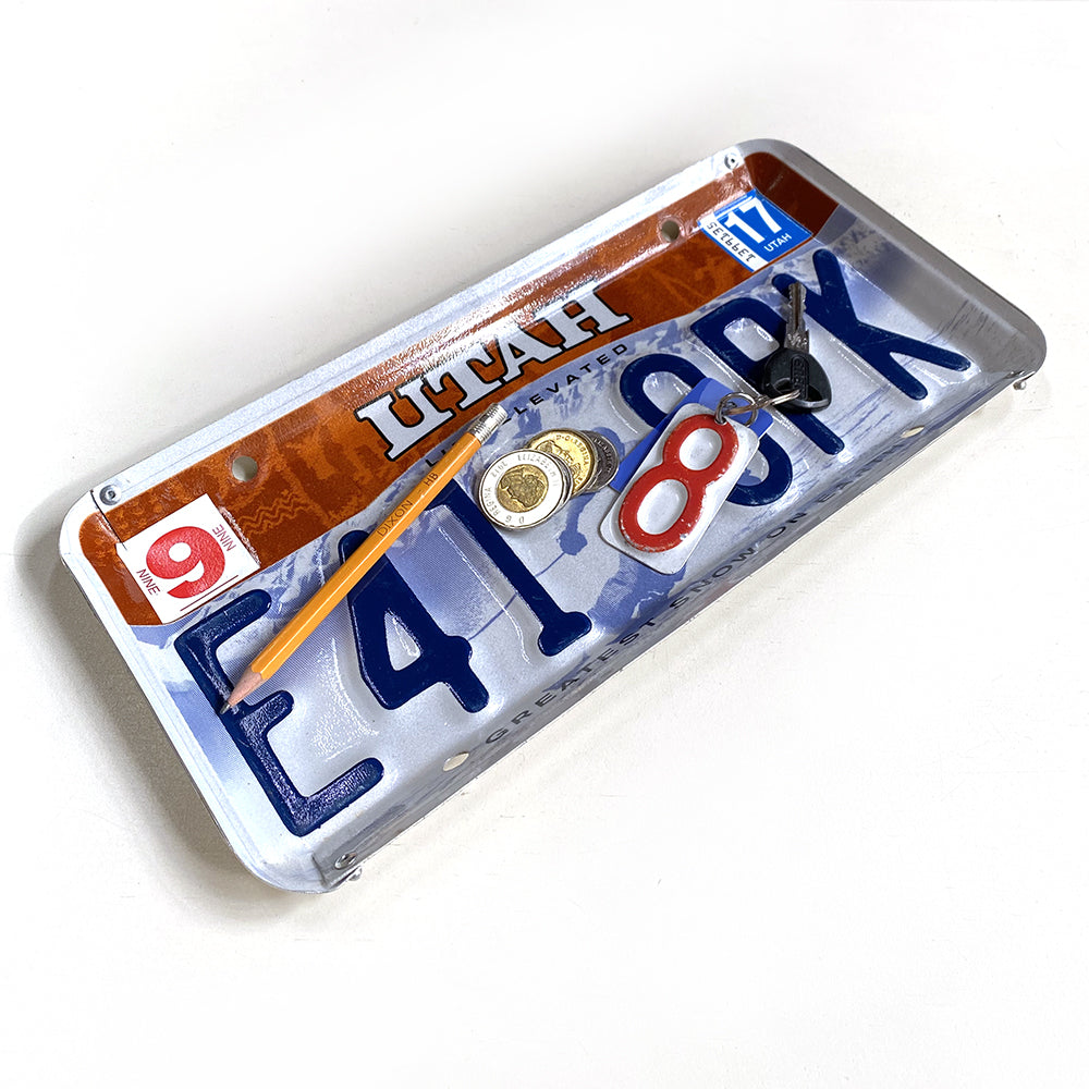 Recycled License Plate Tray