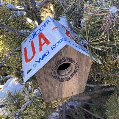 Short Recycled License Plate Birdhouse