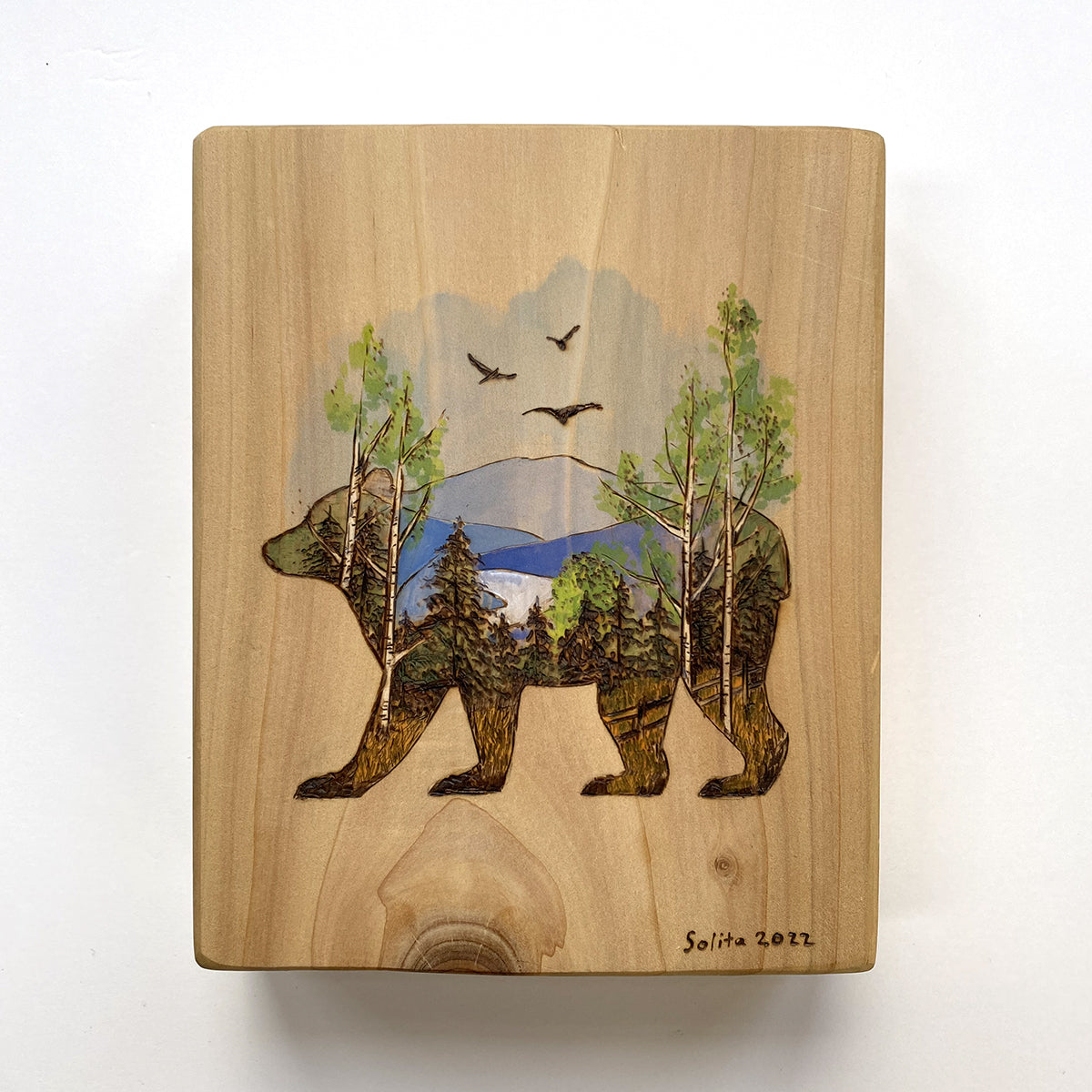 Mount Sentinel Wood Burned Art Series – Trading Post at Bear Spring