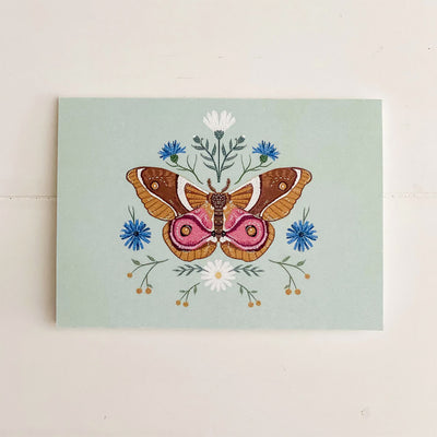 Moth graphic greeting card