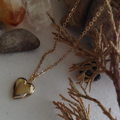 Tiny Gold Locket Necklace