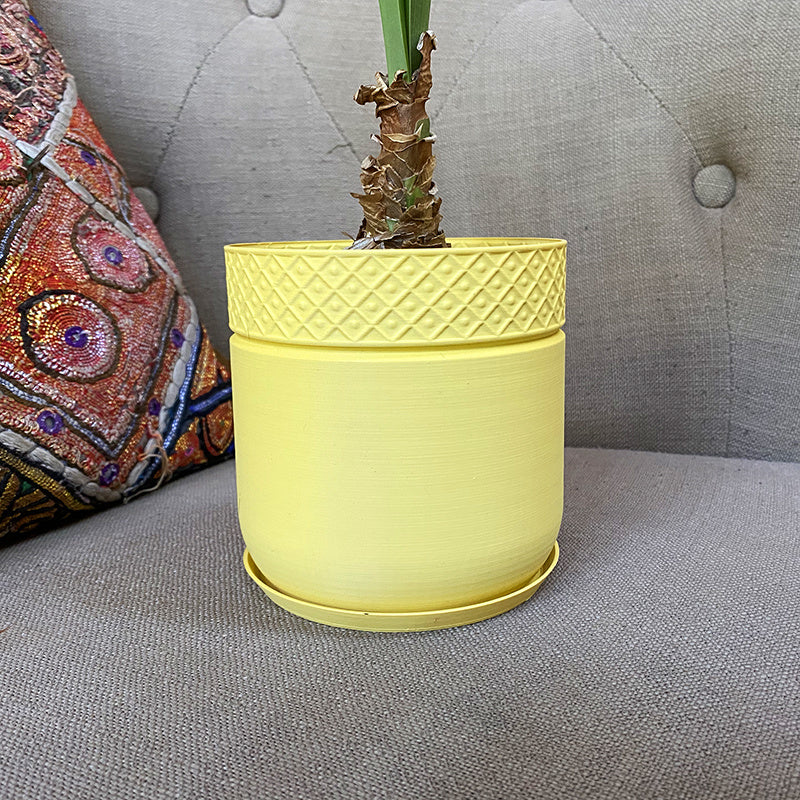 Gwen Yellow Recycled Plastic Planter