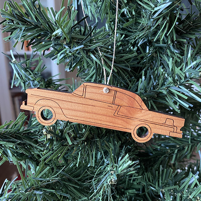Wooden Vintage Car Ornament